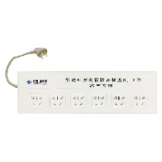 华建红黑电源滤波隔离插座    （6孔） HJ-6型